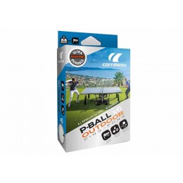 Cornilleau Palline Ping-Pong P-Ball Outdoor Ultradurable Bianche 6 pz